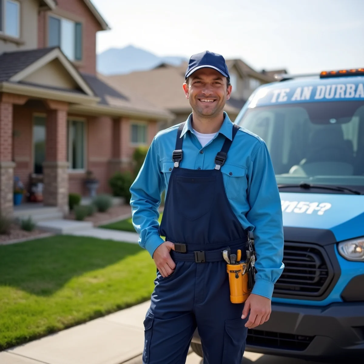 Englewood Plumbing Pros technician and branded service van